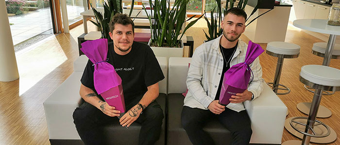 Unsere neuen Azubis Lukas und Reinhard