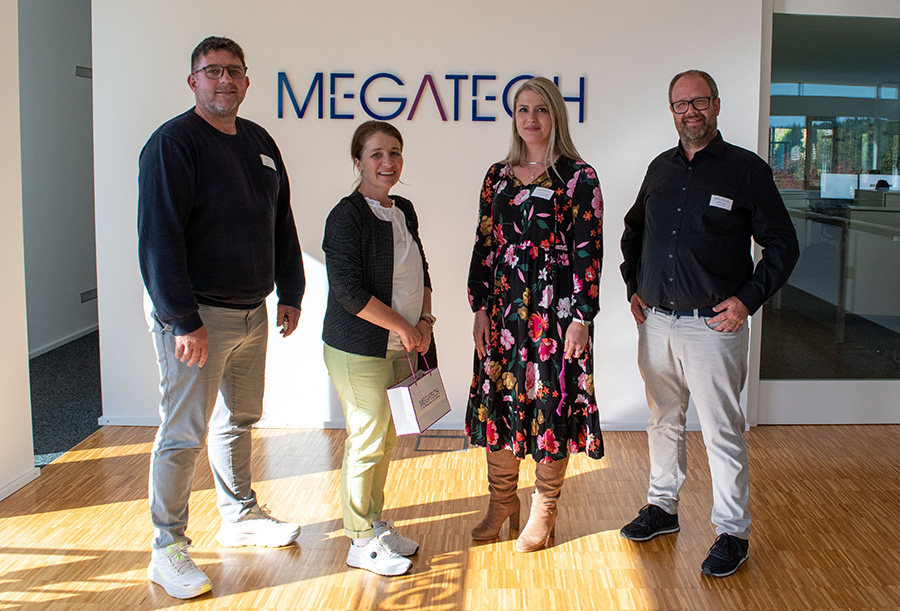 IHK-Regionalbetreuerin Frau Löffelmann mit den MEGATECH Ansprechpartnern