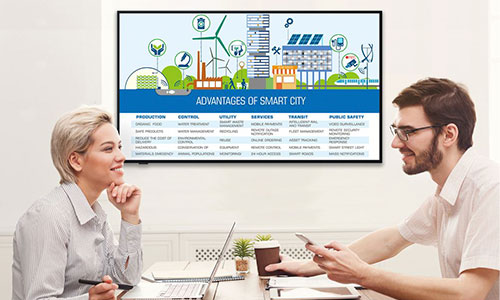 Full-HD Display von Panasonic in einem Besprechungsraum