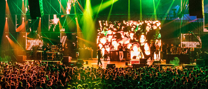 Video wall at concert show